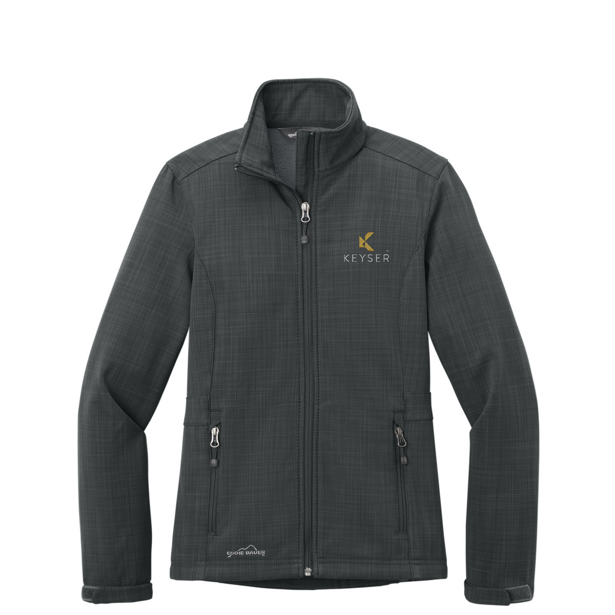 Eddie Bauer Women's Shaded Crosshatch Soft Shell Jacket — Grey
