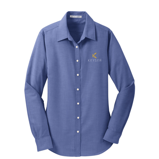 Port Authority Women's SuperPro Oxford Shirt — Navy