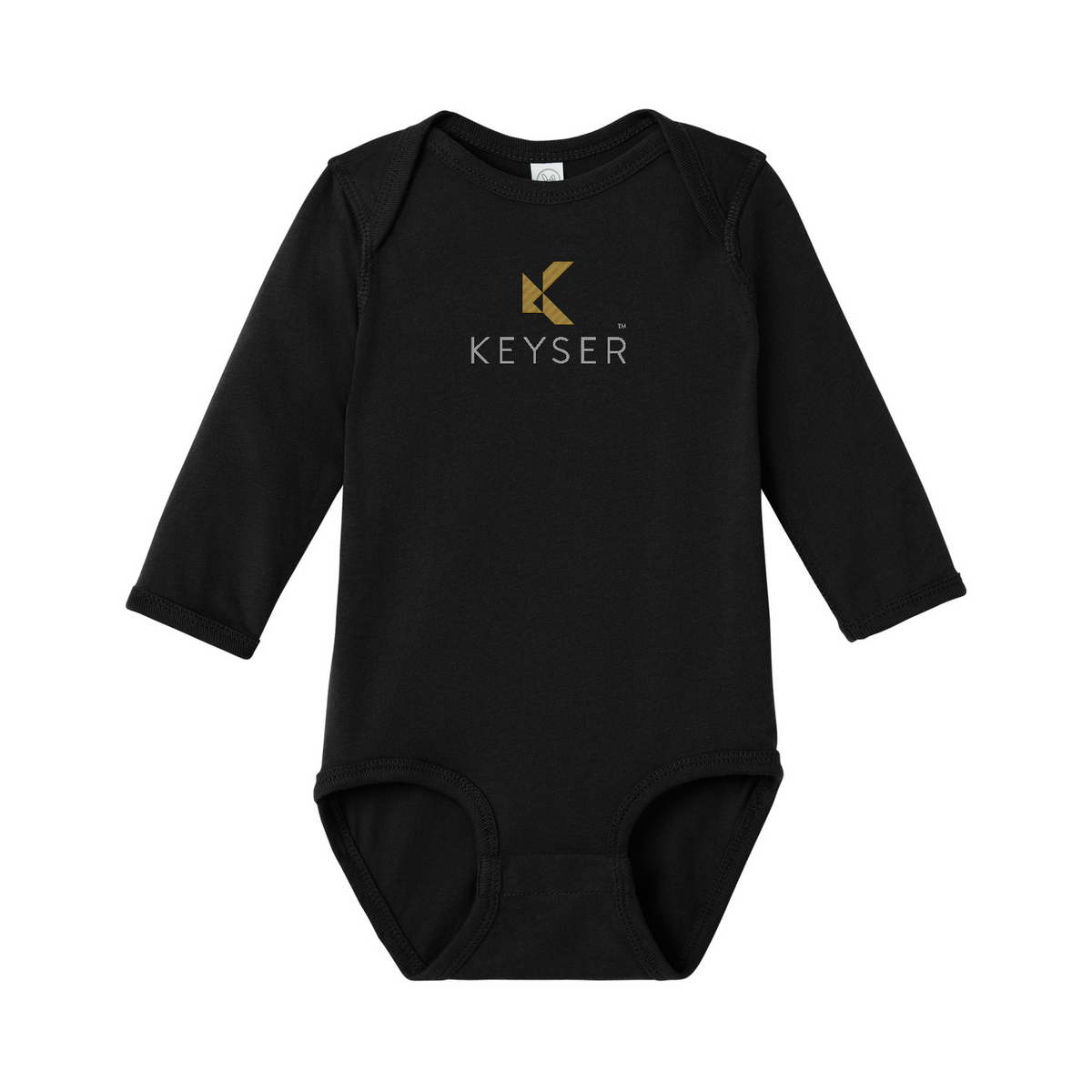 Rabbit Skins Infant Long Sleeve Jersey Bodysuit — Black