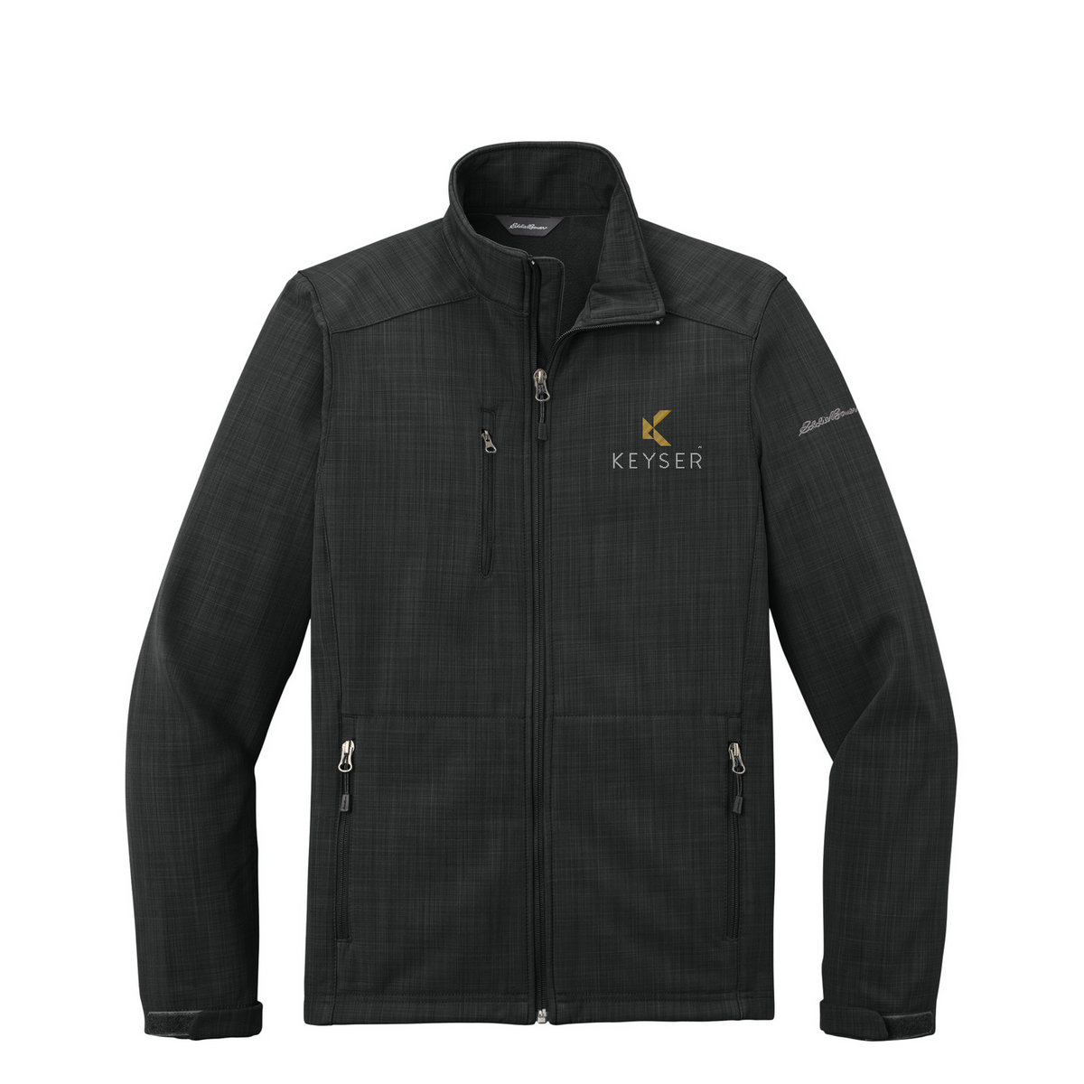 Eddie Bauer Shaded Crosshatch Soft Shell Jacket — Black
