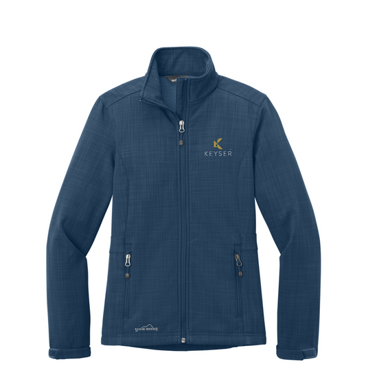 Eddie Bauer Women's Shaded Crosshatch Soft Shell Jacket — Blue