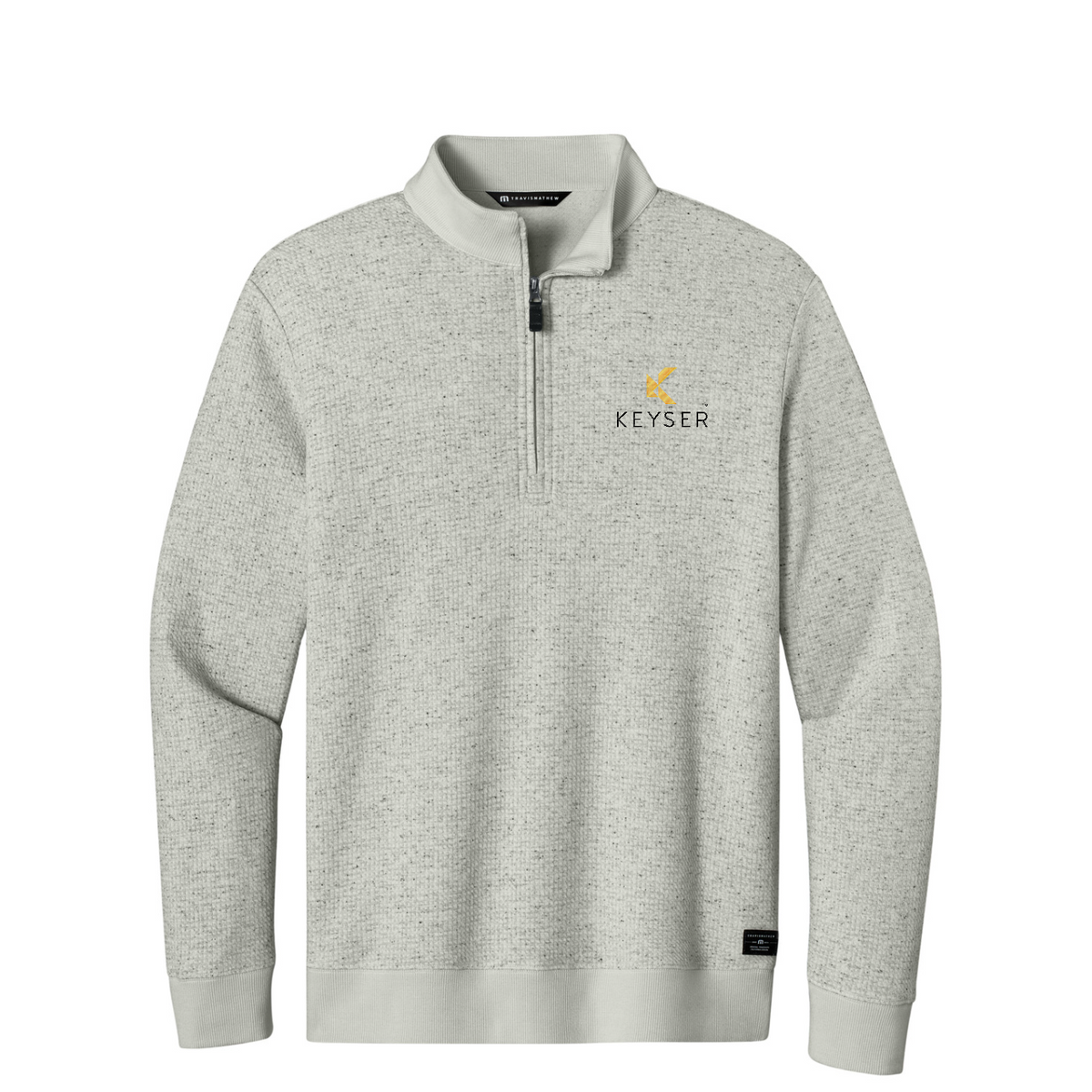 TravisMathew Waffle 1/4-Zip — Light Grey Heather
