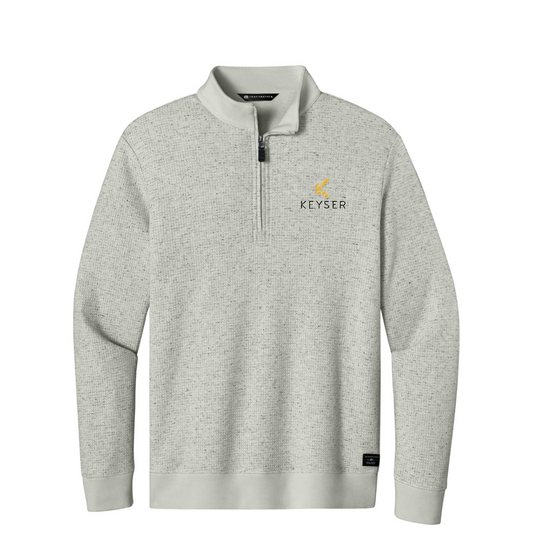 TravisMathew Waffle 1/4-Zip — Light Grey Heather