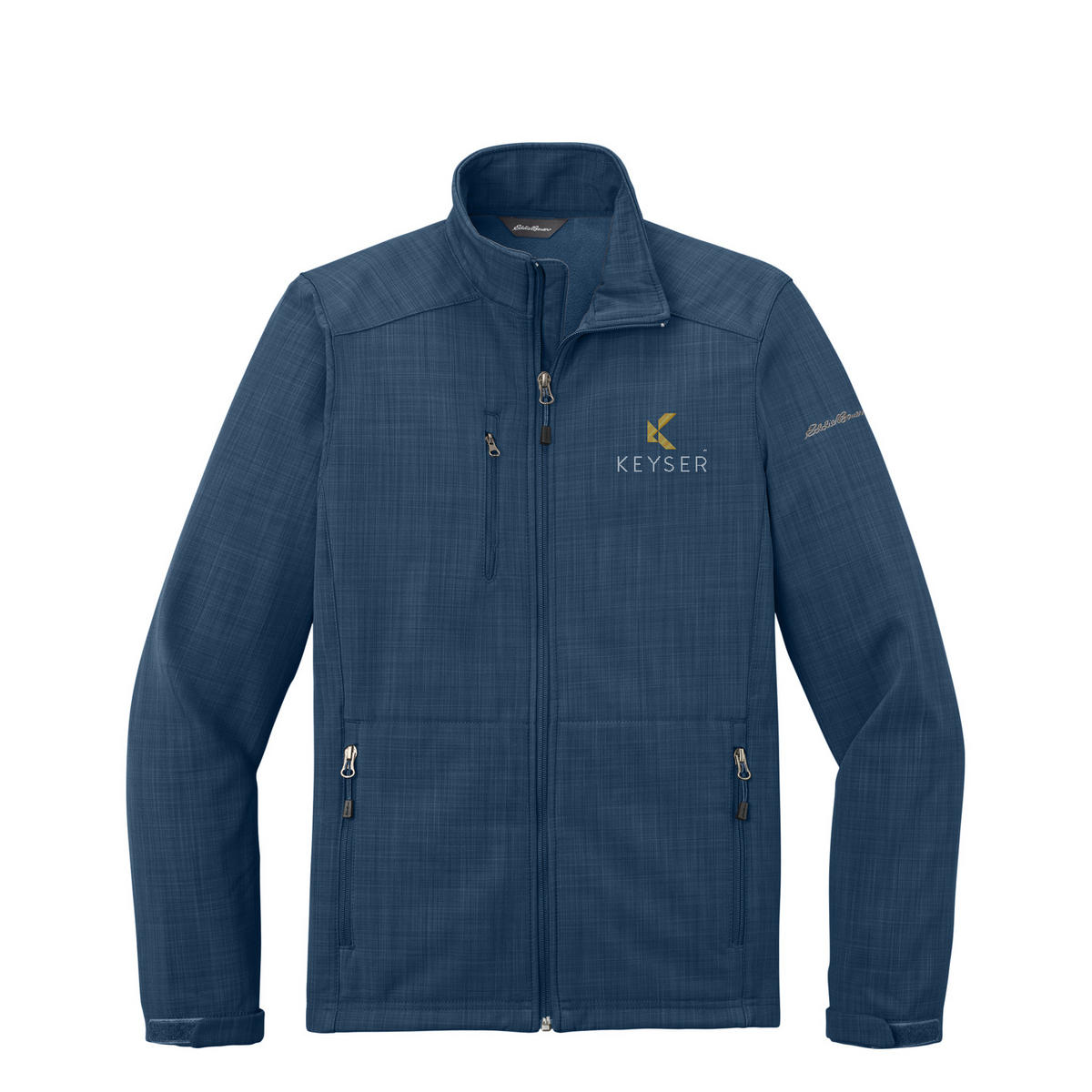 Eddie Bauer Shaded Crosshatch Soft Shell Jacket — Blue