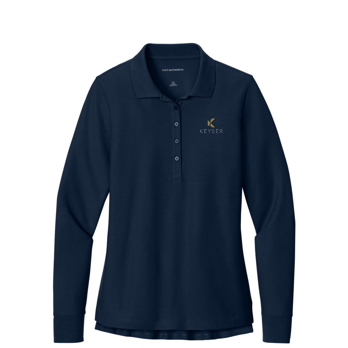 Port Authority Women's Wearever Signature Pique Long Sleeve Polo — River Blue Navy