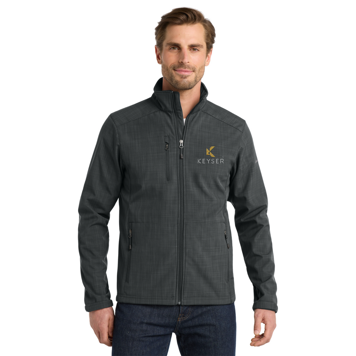 Eddie Bauer Shaded Crosshatch Soft Shell Jacket — model