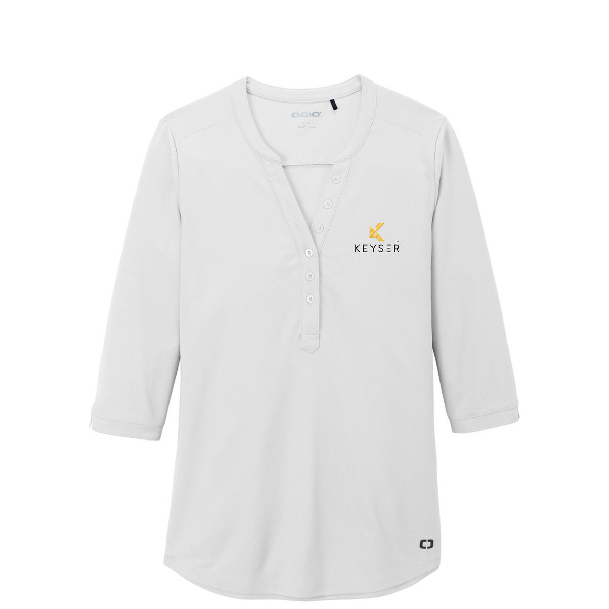 OGIO Women's Jewel Henley — Bright White