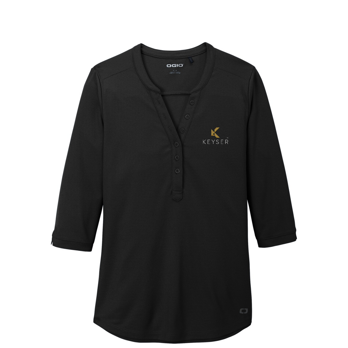 OGIO Women's Jewel Henley — Blacktop